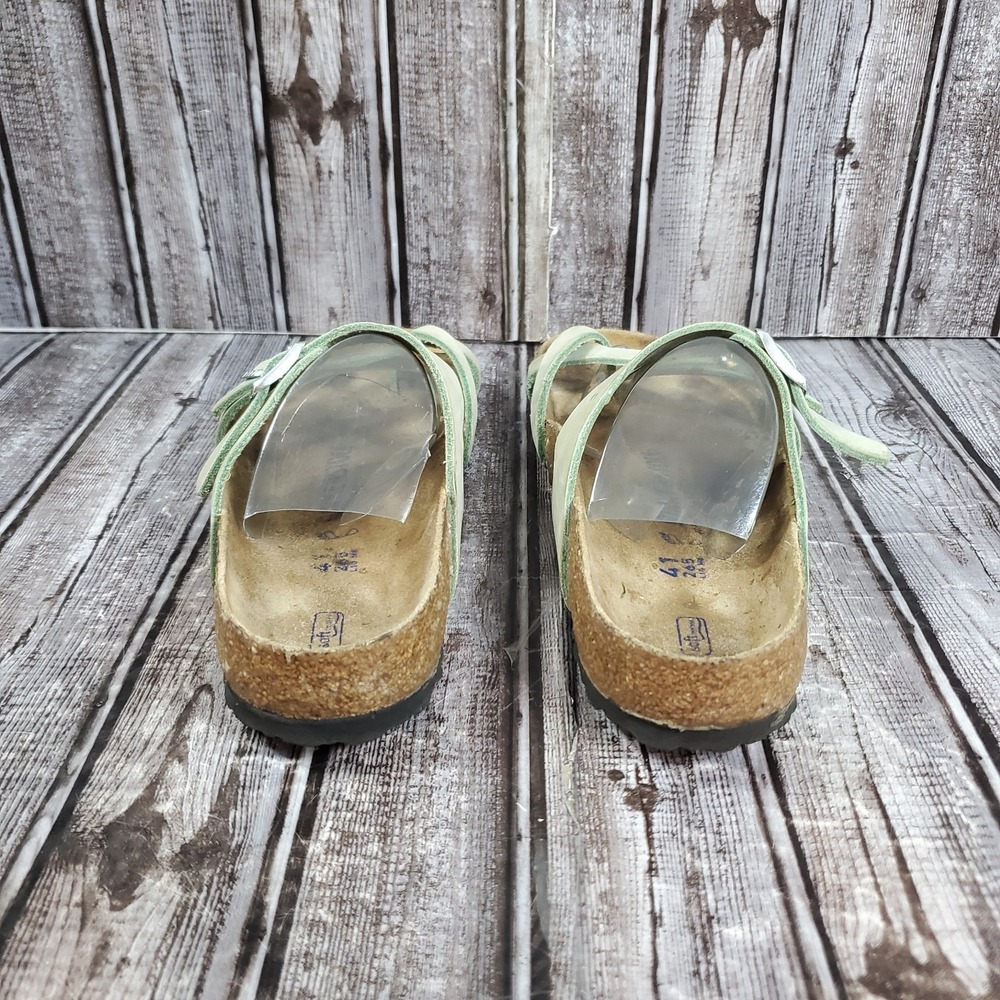 Birkenstock Unisex Mayari Green Nubuck Sandals Soft Footbed Size 41 L10 M8 - Picture 5 of 8